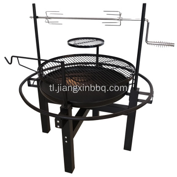 Outdoor Charcoal BBQ Grill na May Rotisserie